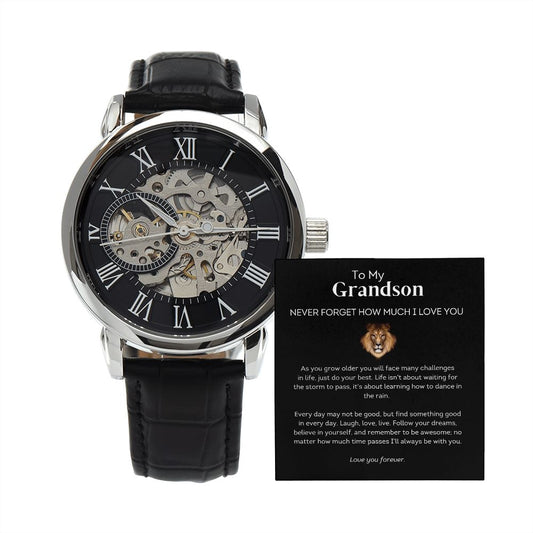 To My Grandson - Engraved Premium Watch - SS233 – Sugar Spring Co